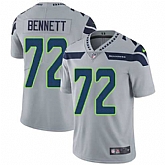 Nike Seattle Seahawks #72 Michael Bennett Grey Alternate NFL Vapor Untouchable Limited Jersey,baseball caps,new era cap wholesale,wholesale hats